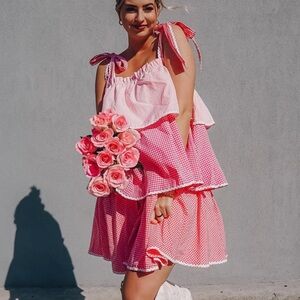 New with Tags English Factory Color Tiered Cake Dress